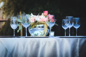 a table in a wedding party